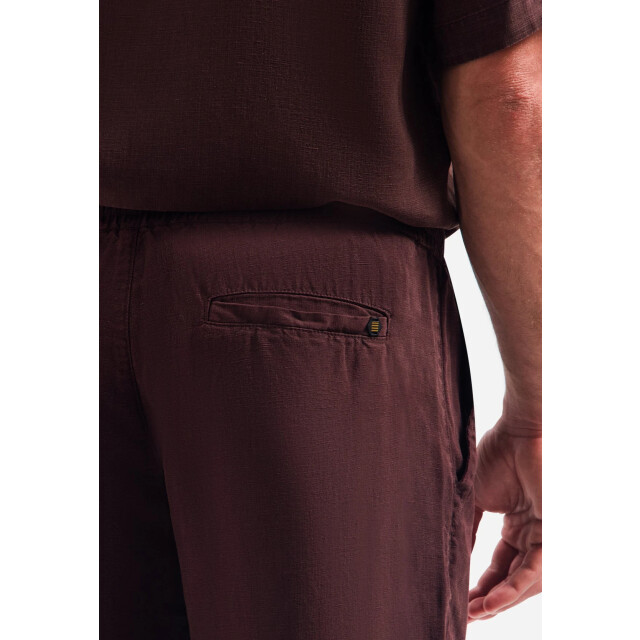 No Excess Short chino with linen, garment dye dark brown 328190423-042 large