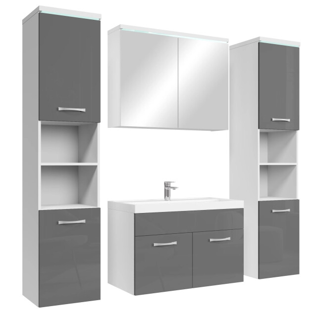 Badplaats Badkamermeubel set paso xl 80 x 40 cm – hoogglans – badmeubel 3617001 large