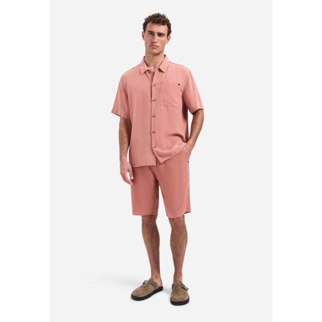 No Excess Short chino with linen, garment dye coral 328190423-094 large
