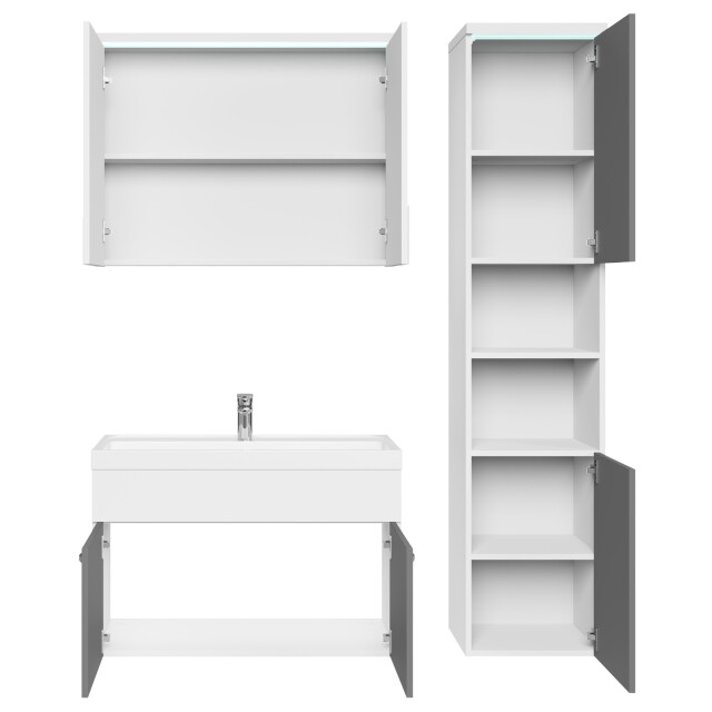 Badplaats Badkamermeubel set paso 80 x 40 cm – hoogglans – badmeubel met 3617002 large