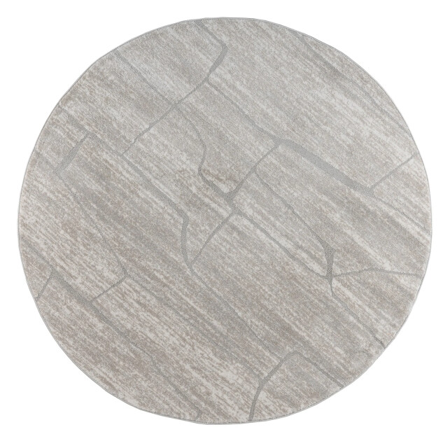 Muratap Vivant marmer rond vloerkleed laagpolig creme- 240 cm rond 3617648 large