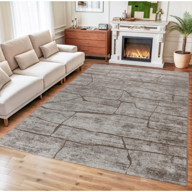 Muratap Vivant marmer vloerkleed laagpolig beige- 140x200 cm 3617644 large