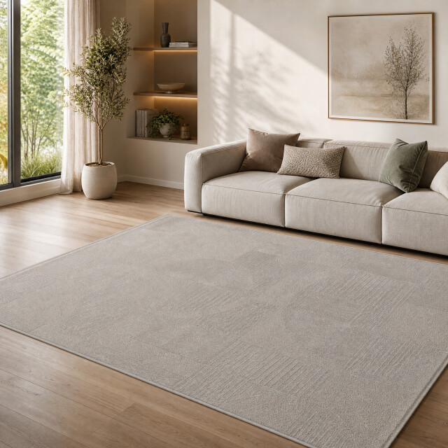 Muratap Vivant japandi abstract vloerkleed laagpolig beige- 160x230 cm 3617625 large