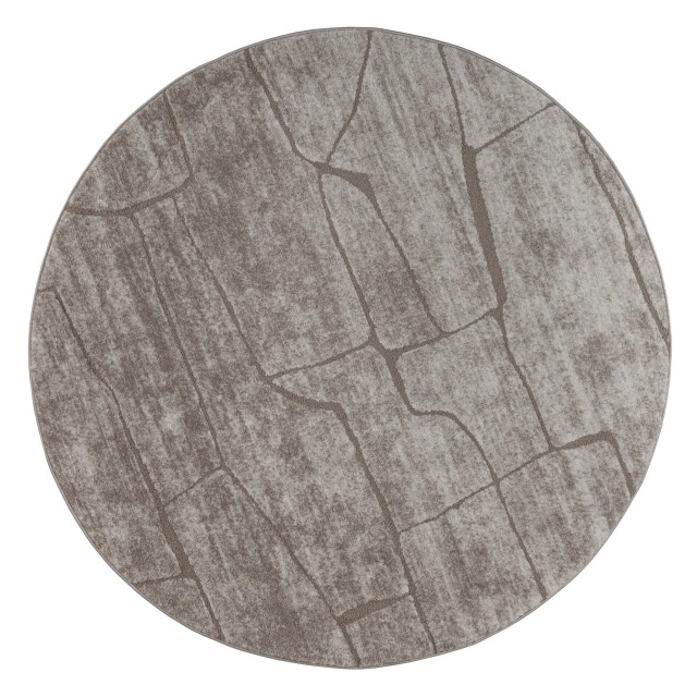 Muratap Vivant marmer rond vloerkleed laagpolig beige- 240 cm rond 3617638 large