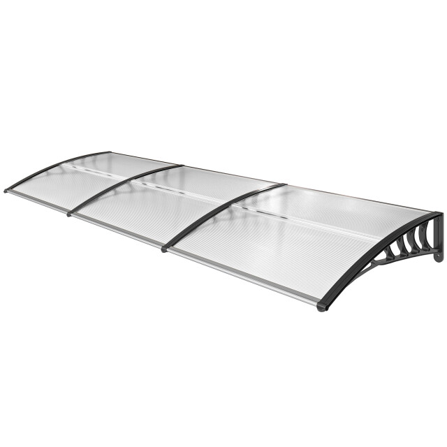 4goodz Deurluifel afdak 90x295 cm overkapping polycarbonaat - 3544313 large