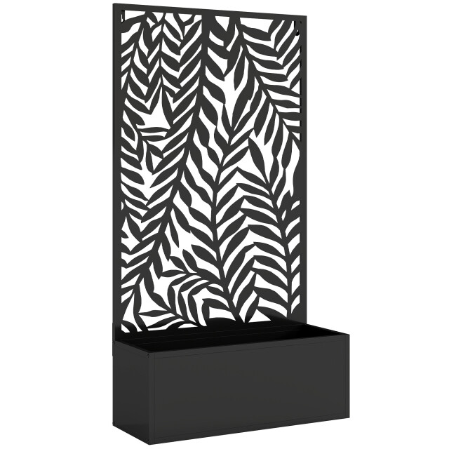 4goodz Plantenbak metaal met klimrek 23x61x113 cm - 3619646 large