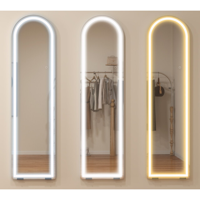 4goodz Passpiegel met led-licht 150x40 cm dimbaar en 3 lichtkleuren vrijstaand of 3429614 large