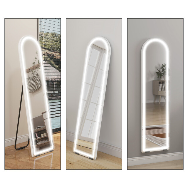 4goodz Passpiegel met led-licht 150x40 cm dimbaar en 3 lichtkleuren vrijstaand of 3429614 large