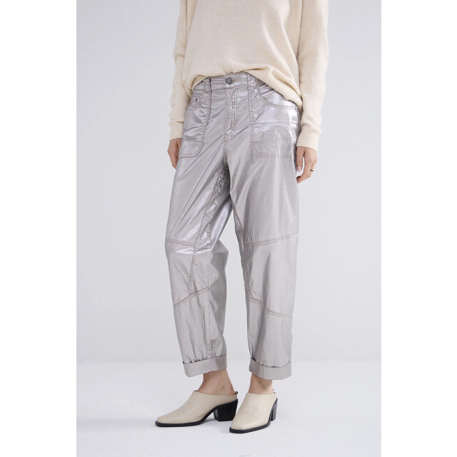Summum Loose tapered pants foil coated Loose tapered pants foil coated large