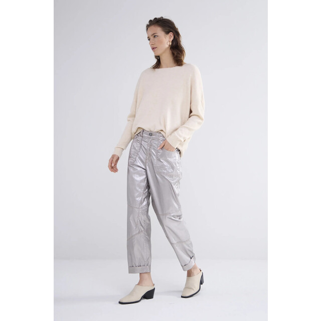 Summum Loose tapered pants foil coated Loose tapered pants foil coated large