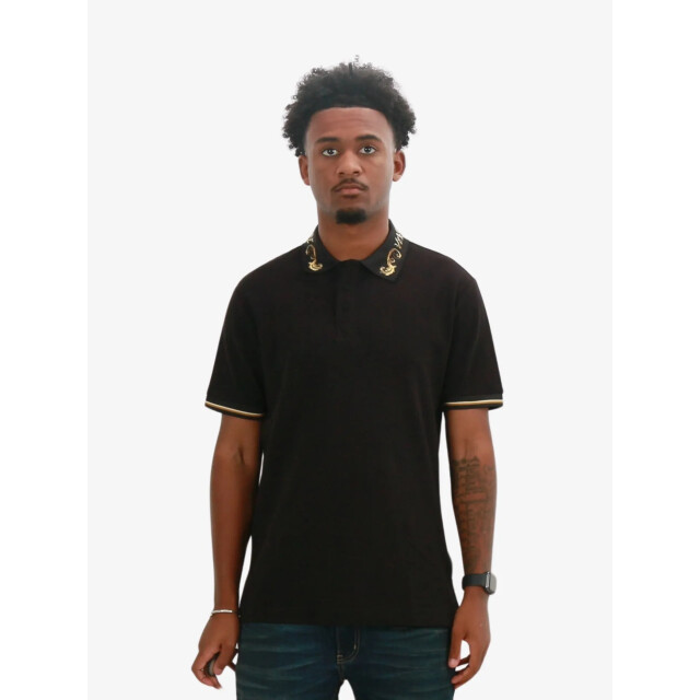 Versace Jeans Heren polo zwart barok 77GAGT06CJ01TG89-G89 large