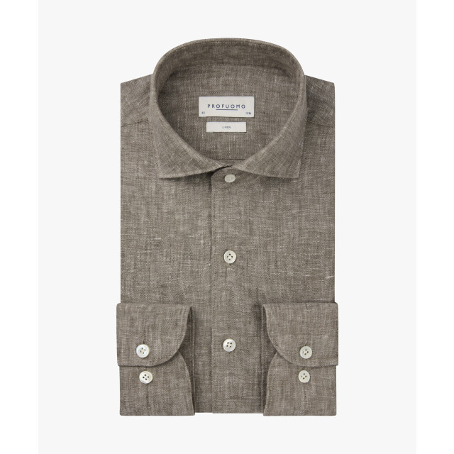 Profuomo Ppxh10017e shirt cutaway sf brown PPXH10017E large