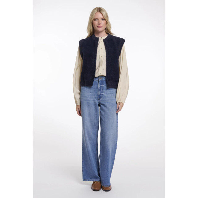 Rino & Pelle Elona.5002621 rino&pelle short waistcoat dark navy Elona.5002621 Dark navy large