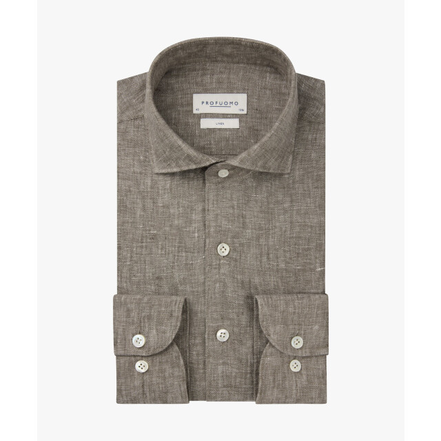 Profuomo Ppxh10017e shirt cutaway sf brown PPXH10017E large