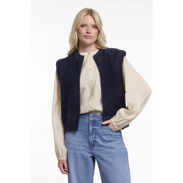 Rino & Pelle Elona.5002621 rino&pelle short waistcoat dark navy Elona.5002621 Dark navy large