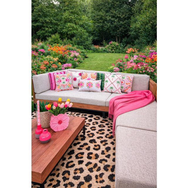 NOVÉE Sierkussen sunset stripe pink outdoor | 45x45 cm | katoen/polyester 3620070 large
