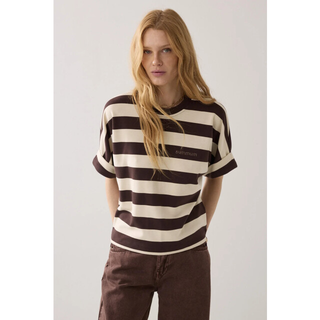 Summum Gestreepte heavy jersey top Gestreepte heavy jersey top large
