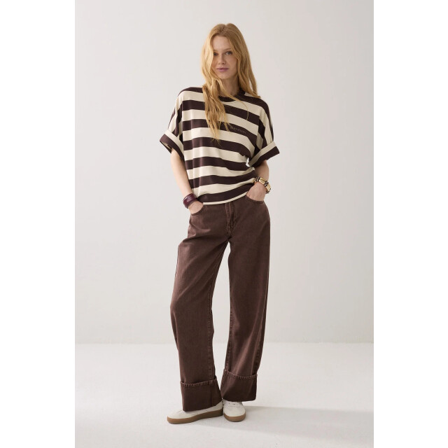 Summum Gestreepte heavy jersey top Gestreepte heavy jersey top large