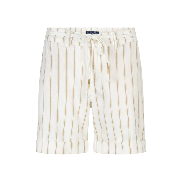 Red Button Camille short linen/co stripe dark sand SRB4917 large