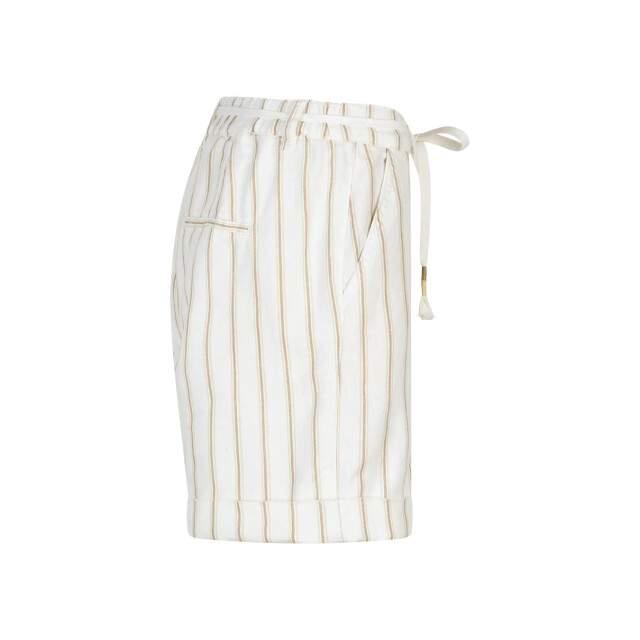 Red Button Camille short linen/co stripe dark sand SRB4917 large