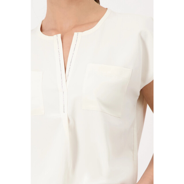 Monari  blouse with rhinestone details 410766 143 marble 06613.829.0015 large