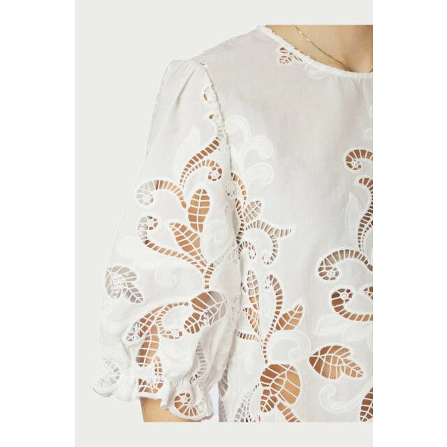 Neo Noir fia embroidery blouse 167834 120 white 06613.100.0034 large