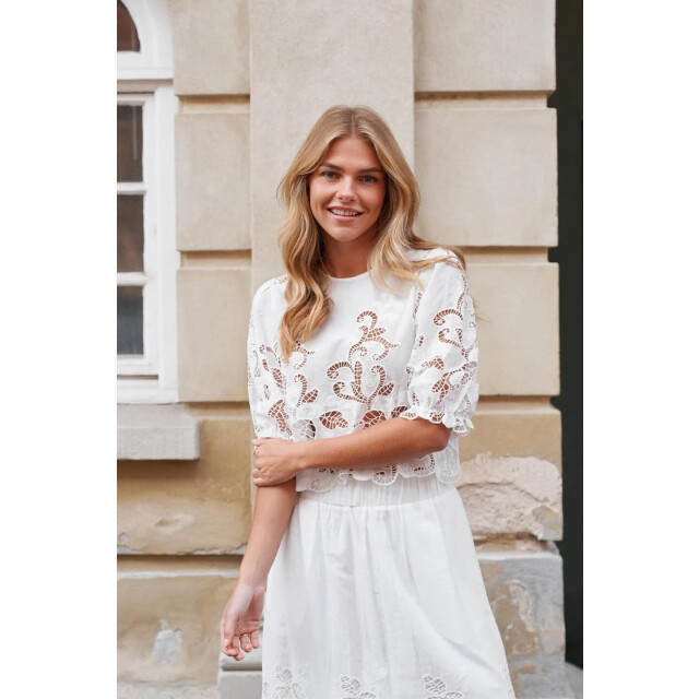 Neo Noir fia embroidery blouse 167834 120 white 06613.100.0034 large