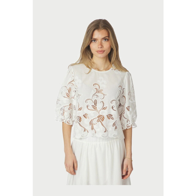 Neo Noir fia embroidery blouse 167834 120 white 06613.100.0034 large