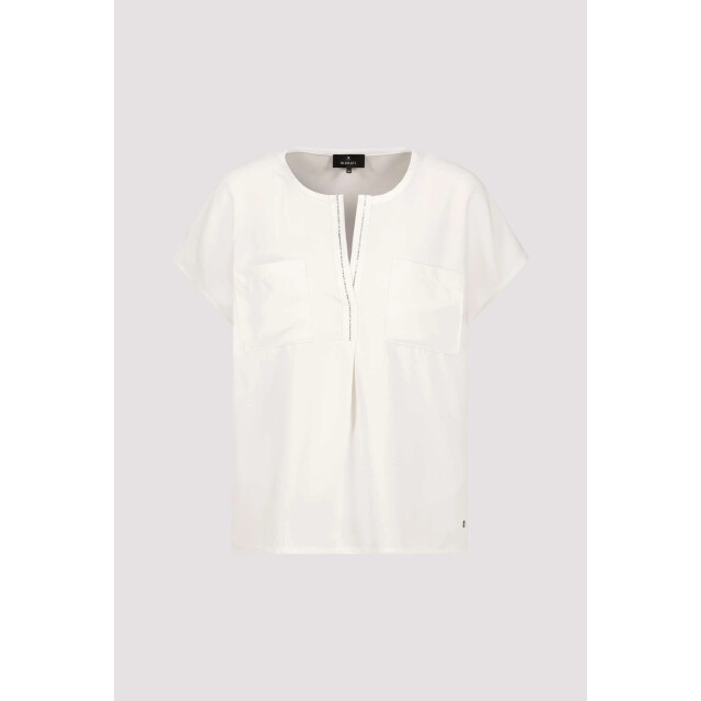 Monari  blouse with rhinestone details 410766 143 marble 06613.829.0015 large