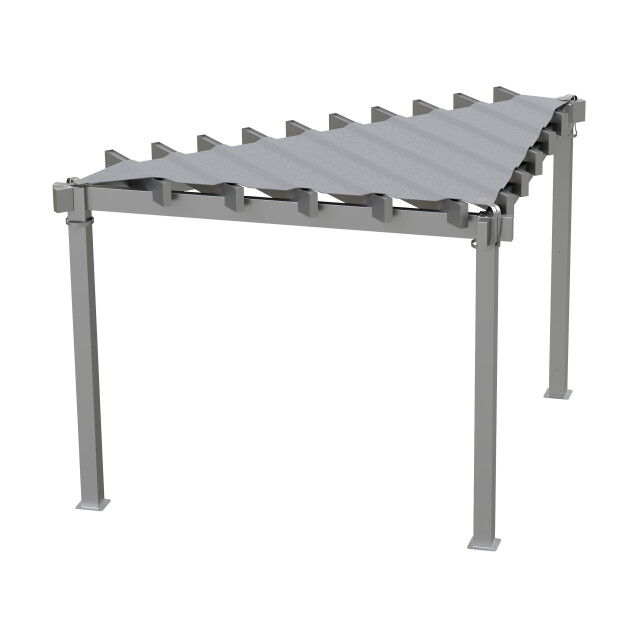 Sojag Lima driehoeks pergola 293x293 cm met zonnescherm - 3619556 large