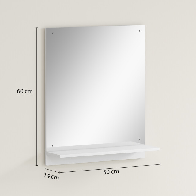 4goodz Spiegel met planchet muurspiegel 50x60 cm 3616177 large