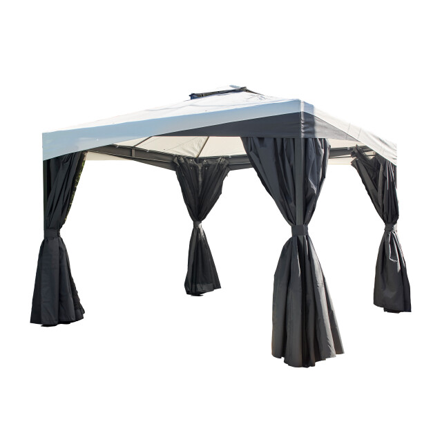 Sojag Malta 1010 aluminium paviljoen 3x3 mtr met afneembaar stoffen dak 3619565 large