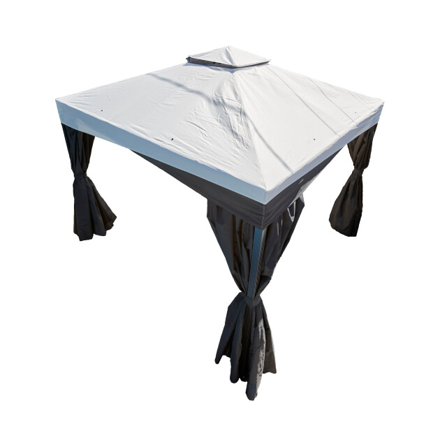 Sojag Malta 1010 aluminium paviljoen 3x3 mtr met afneembaar stoffen dak 3619565 large