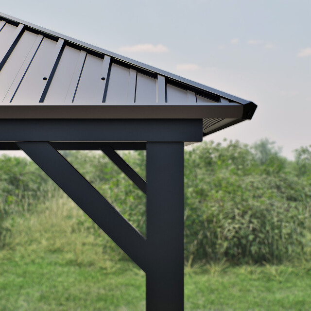 Sojag Bondi 1220 metalen paviljoen met vast dak 3,5 x 6 m - 3619593 large