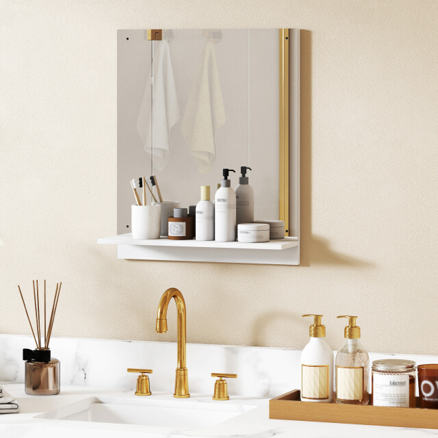 4goodz Spiegel met planchet muurspiegel 50x60 cm 3616177 large