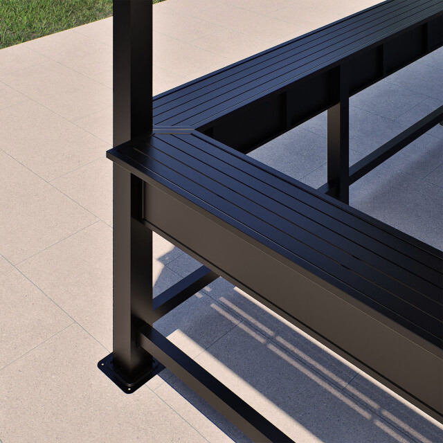 Sojag Bondi 1220 metalen paviljoen met vast dak 3,5 x 6 m - 3619593 large