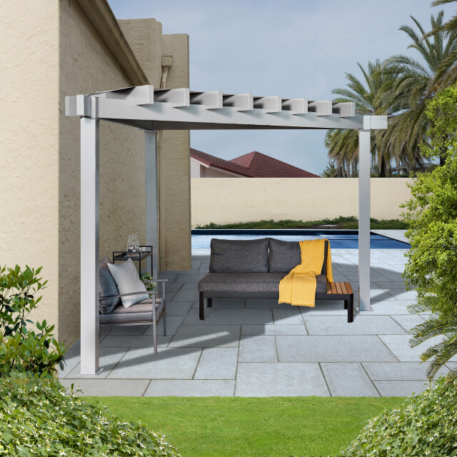 Sojag Lima driehoeks pergola 293x293 cm met zonnescherm - 3619556 large