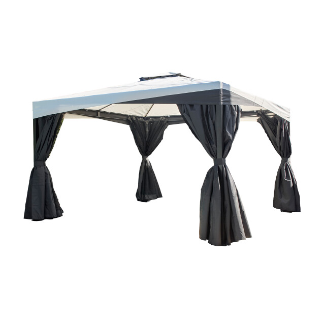 Sojag Malta 1014 aluminium paviljoen 3x4 mtr met afneembaar stoffen dak 3619578 large