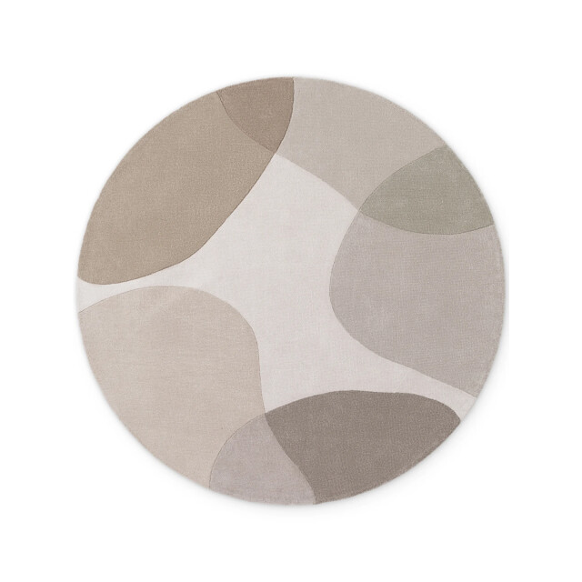 Ted Baker Ted baker hackney wol vloerkleed rond grijs- 160 cm rond 3621843 large