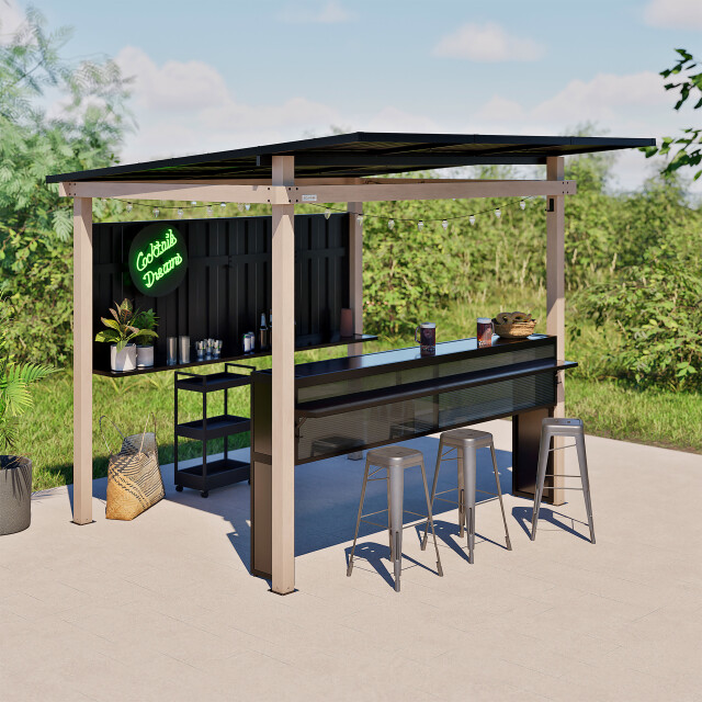 Sojag München buitenbar metalen tuinbar 260x260 cm 3619627 large