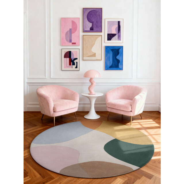 Ted Baker Ted baker hackney wol vloerkleed rond 200 cm rond 3621832 large