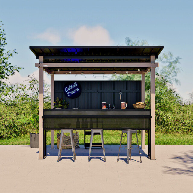 Sojag München buitenbar metalen tuinbar 260x260 cm 3619627 large