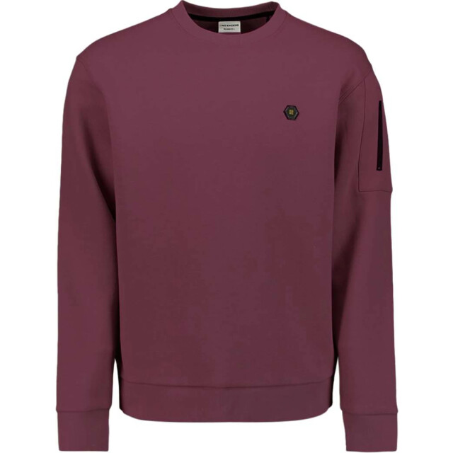 No Excess Sweater crewneck brushed inside dark wine 29130857-164 large
