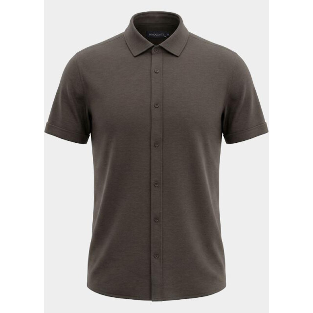 Bos Bright Blue Overhemd korte mouw heren 3507/taupe 209343 large