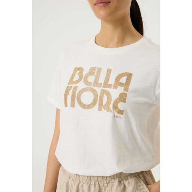 Garcia Jeans R260201 ladies t-shirt off-white 4339.02.0137 large