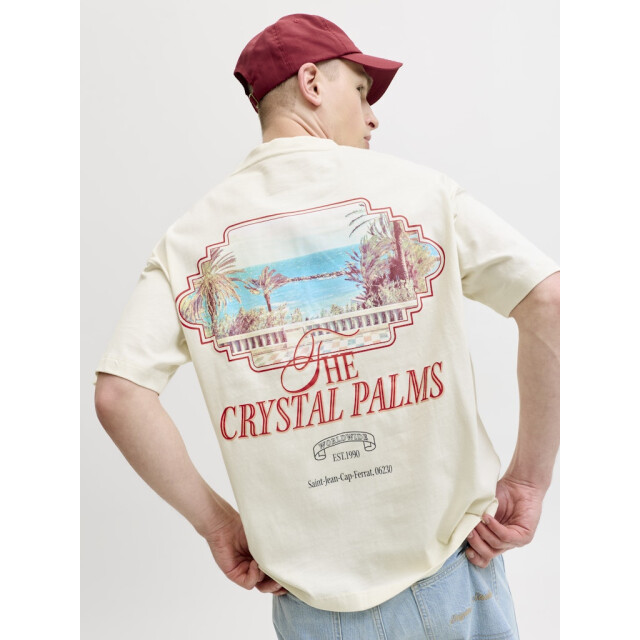 Jack & Jones Jorsanremo back tee ss crew neck sn ecru 5339.03.0057 large
