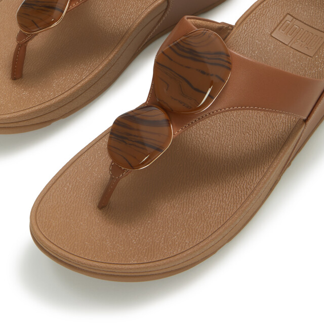 FitFlop Lulu marbled-stone toe-post sandals A4T large