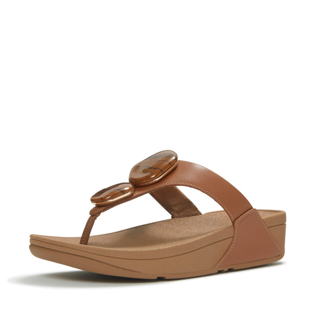 FitFlop Lulu marbled-stone toe-post sandals A4T large