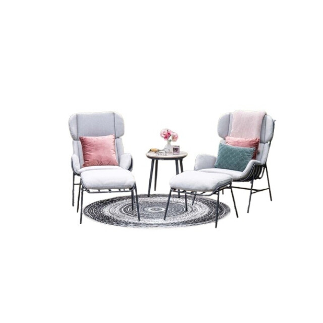 Garden Impressions 5-delige set - 2x loungestoel livorno + voetenbank & tafeltje 3177406 large