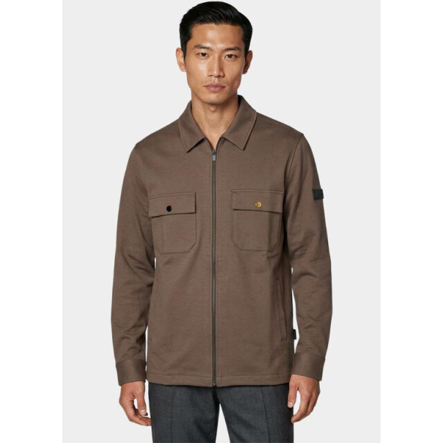 Bos Bright Blue Overshirt 2061/taupe 205842 large